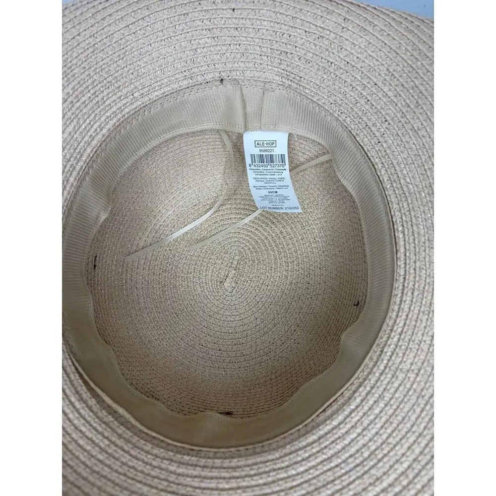 Ale-Hop Women's Sun Hat with Bow Made in Spain Beach Vacation Resort